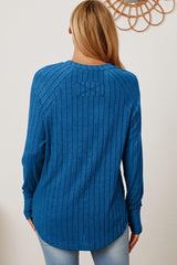 Basic Bae Full Size Ribbed Thumbhole Sleeve T - Shirt - Admiresty