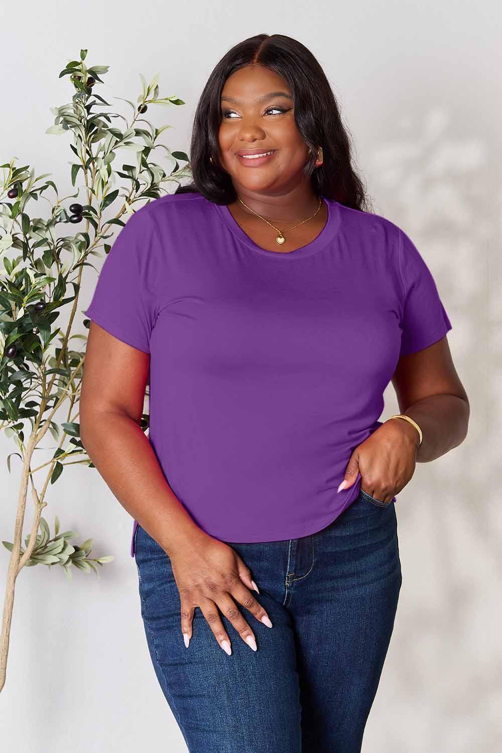 Basic Bae Full Size Round Neck Short Sleeve T - Shirt - Admiresty