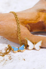 Butterfly Pendant Copper 14K Gold - Plated Necklace - Admiresty