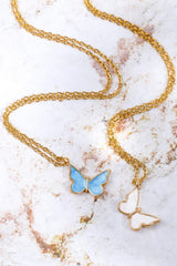 Butterfly Pendant Copper 14K Gold - Plated Necklace - Admiresty