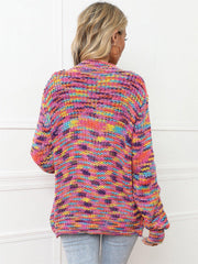 Button Up Dropped Shoulder Cardigan - Admiresty