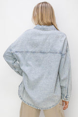 RISEN Button Up Long Sleeve Shacket